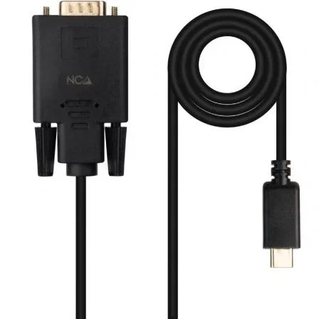 Nanocable Cable Conversor USB-C a VGA, 1.8 m, Negro